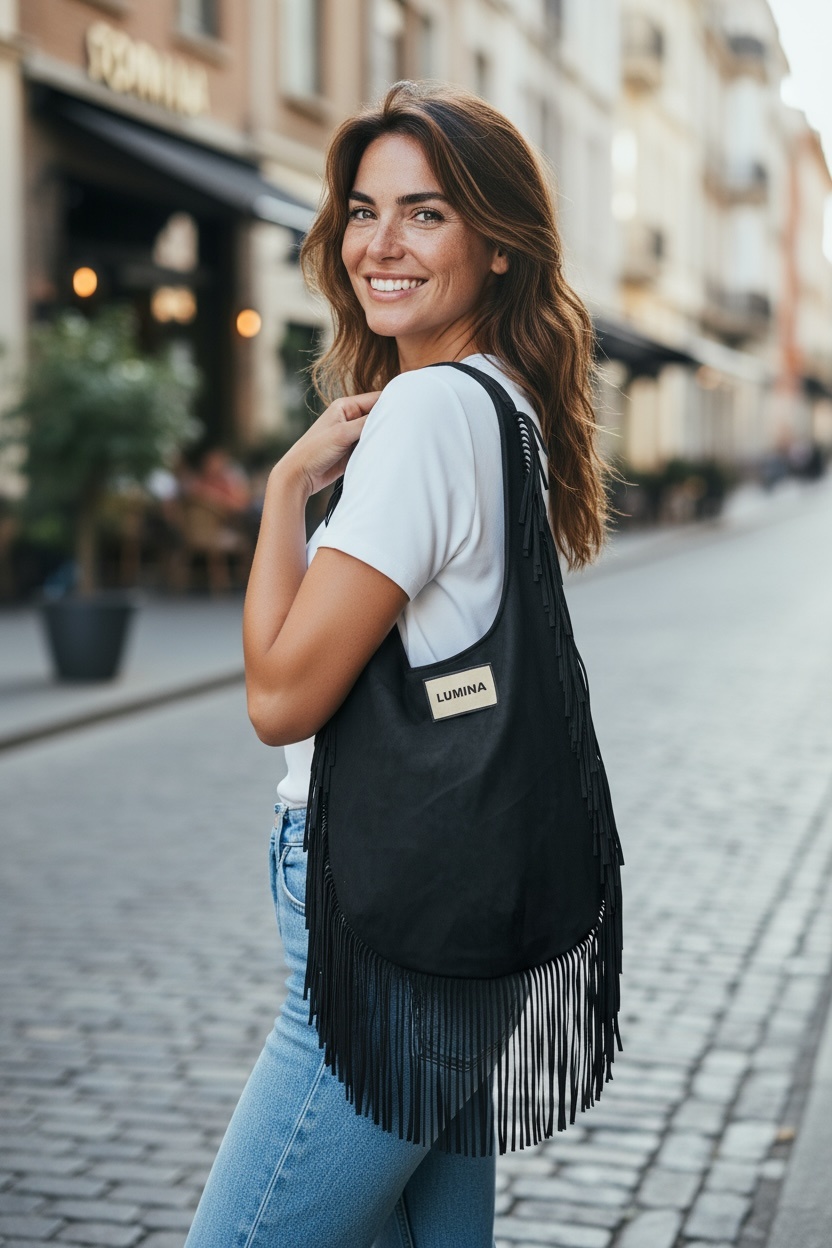 Black Suede Bag