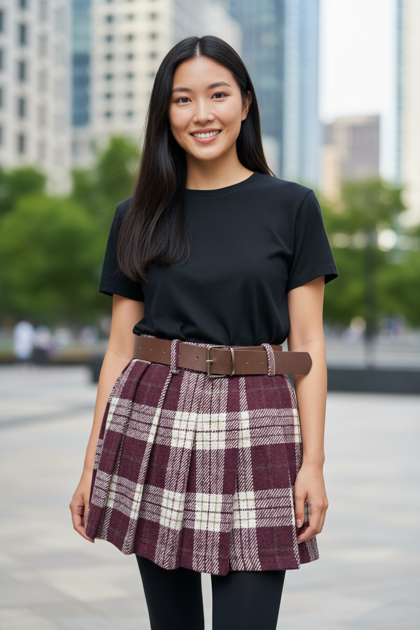 Scottish Pattern Mini Skirt